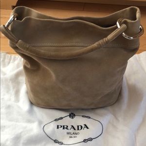 Prada woman handbag suede